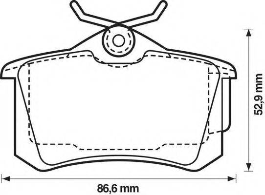 BENDIX 573005B Комплект гальмівних колодок, дискове гальмо