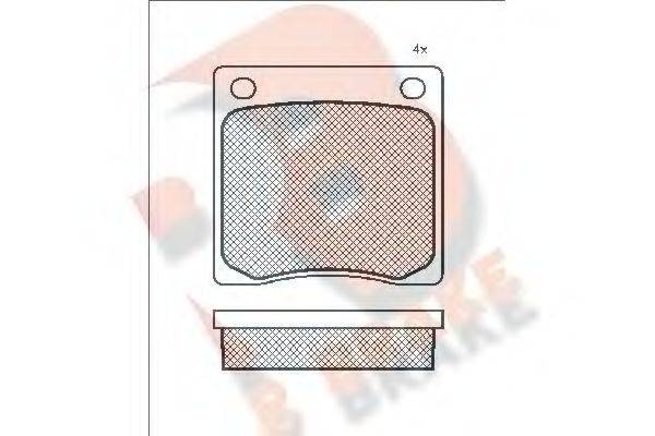 R BRAKE RB0113 Комплект гальмівних колодок, дискове гальмо