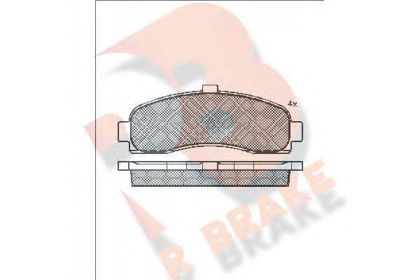 R BRAKE RB0922 Комплект гальмівних колодок, дискове гальмо