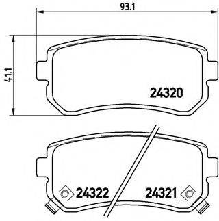 BREMBO P30025 Комплект гальмівних колодок, дискове гальмо