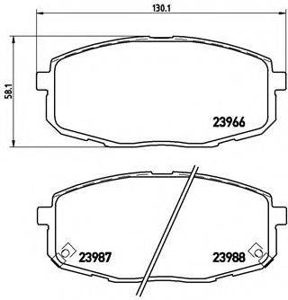 BREMBO P30034 Комплект гальмівних колодок, дискове гальмо