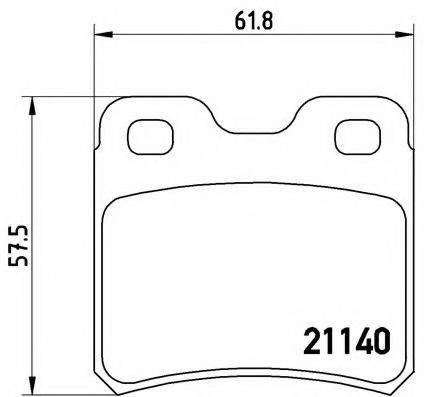 BREMBO P59018 Комплект гальмівних колодок, дискове гальмо