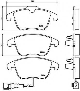 BREMBO P85112 Комплект гальмівних колодок, дискове гальмо