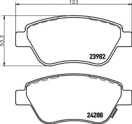 MINTEX MDB2854 Комплект гальмівних колодок, дискове гальмо