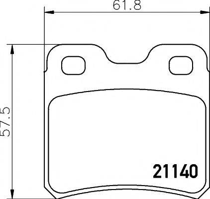 MINTEX MDB1385 Комплект гальмівних колодок, дискове гальмо