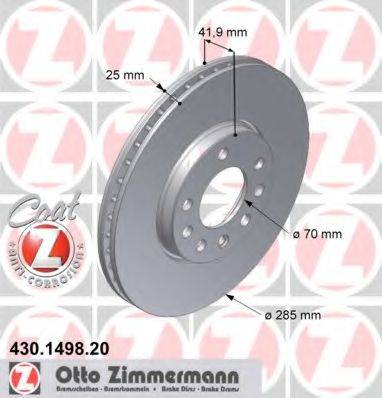 ZIMMERMANN 430149820 гальмівний диск