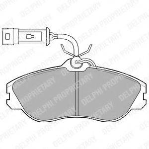 DELPHI LP706 Комплект гальмівних колодок, дискове гальмо