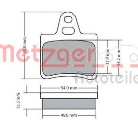 METZGER 1170628 Комплект гальмівних колодок, дискове гальмо