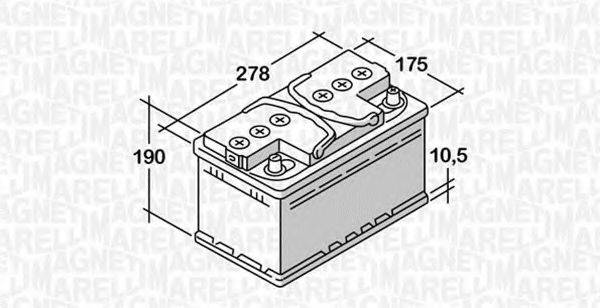 MAGNETI MARELLI 068063057020 Стартерна акумуляторна батарея; Стартерна акумуляторна батарея