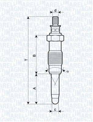 MAGNETI MARELLI 062900010304 Свічка розжарювання