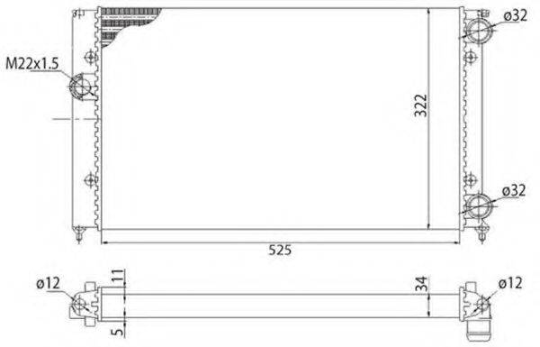 MAGNETI MARELLI 350213213003 Радіатор, охолодження двигуна