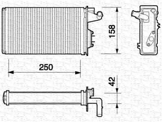 MAGNETI MARELLI 350218052000 Теплообмінник, опалення салону