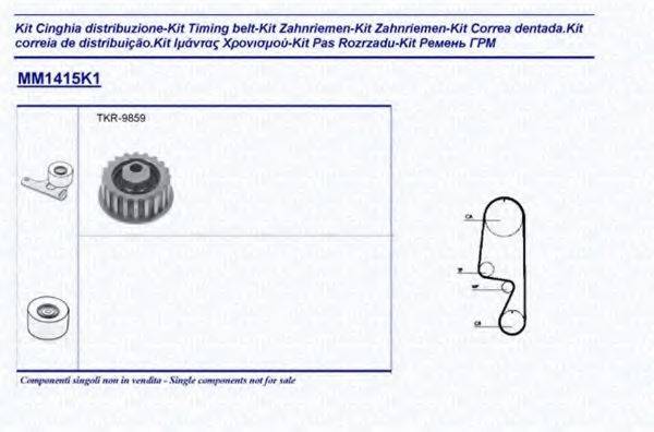 MAGNETI MARELLI 341314151101 Комплект ременя ГРМ